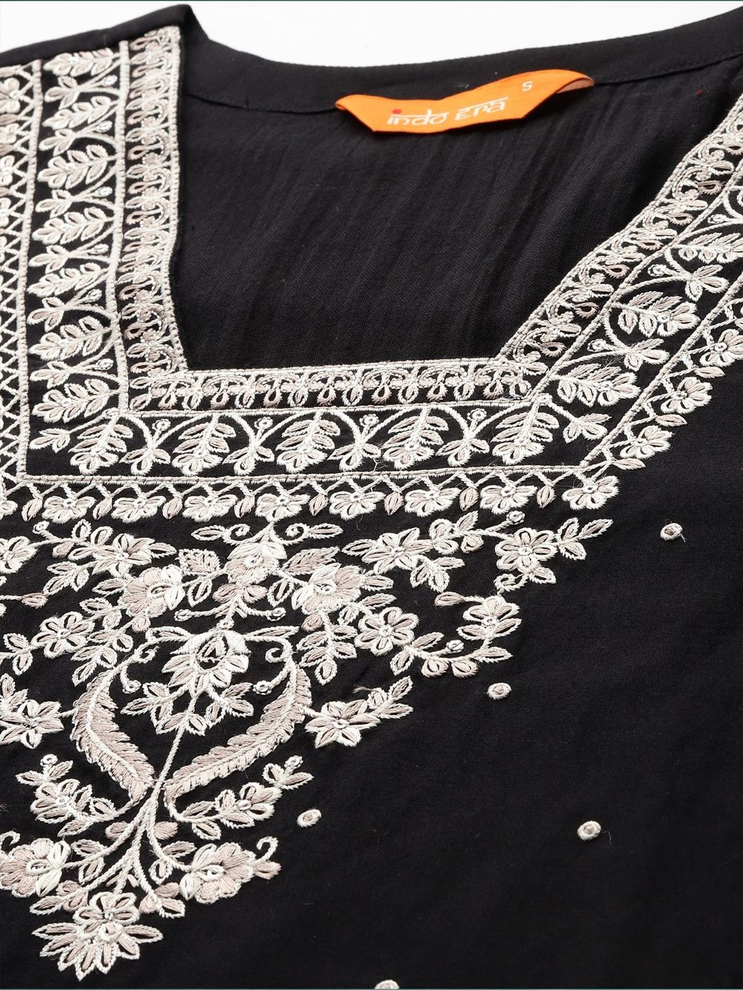 Women Ethnic Motifs Embroidered Regular Thread Work Pure Cotton Kurta with Trousers & With Dupatta