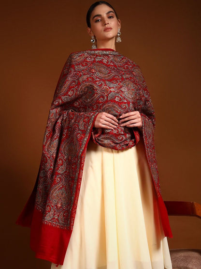 Dhiyona PA Women Paisley Embroidered Shawl