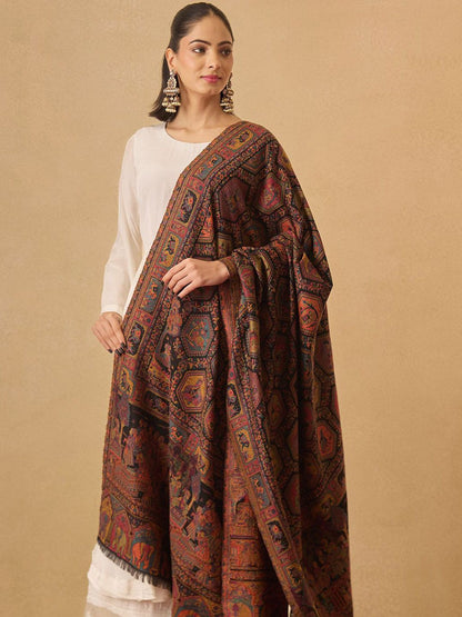 Dhiyona PA Ethnic Motifs Woven Design Woollen Shawl