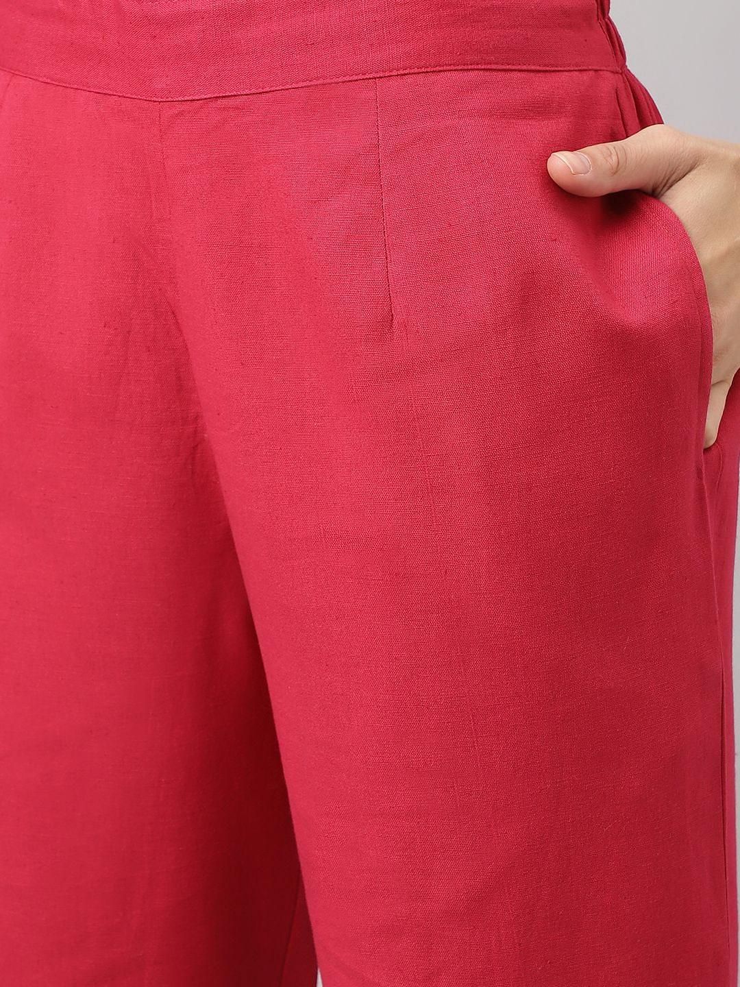 Dhiyona KL Women Floral Printed Pleated Sequinned Chanderi Cotton Kurta Set