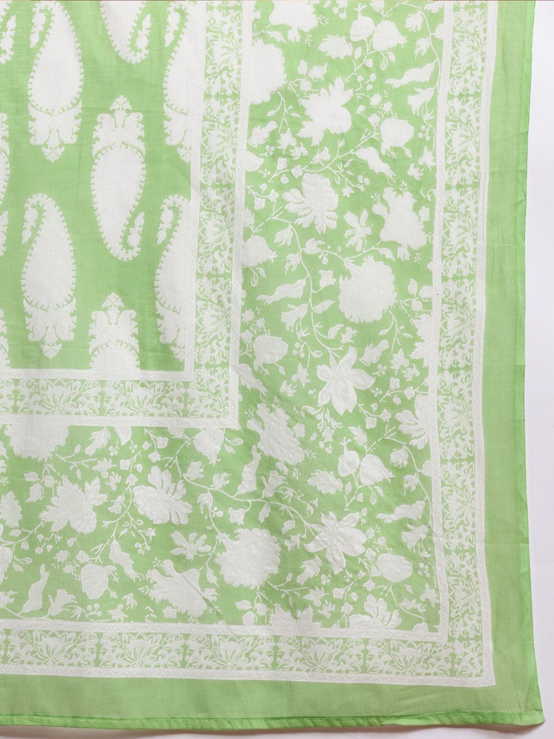 Women Floral Printed Regular Pure Cotton Kurta with Trousers & With Dupatta