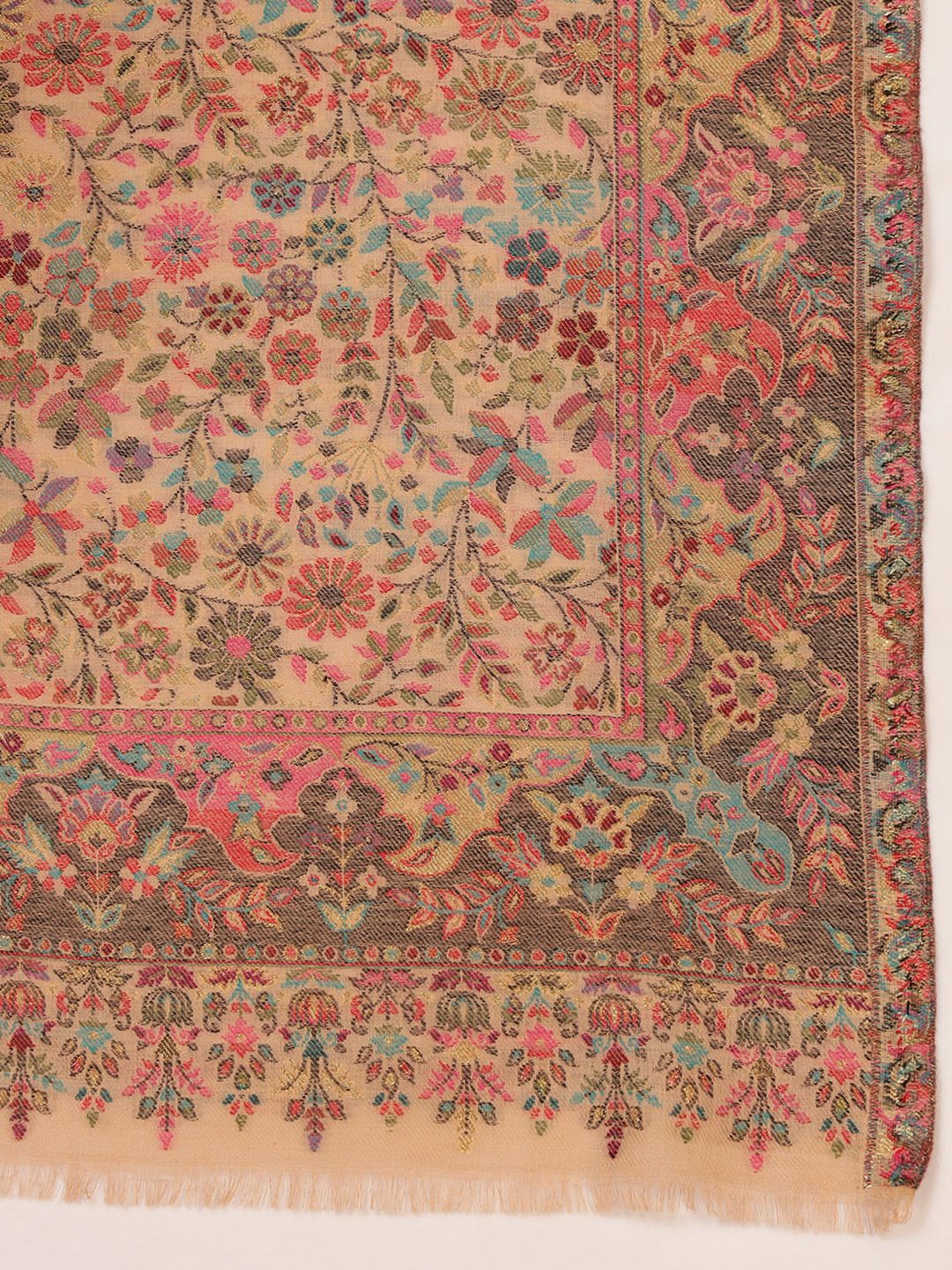 Dhiyona PA Floral Woven Design Woolen Shawl