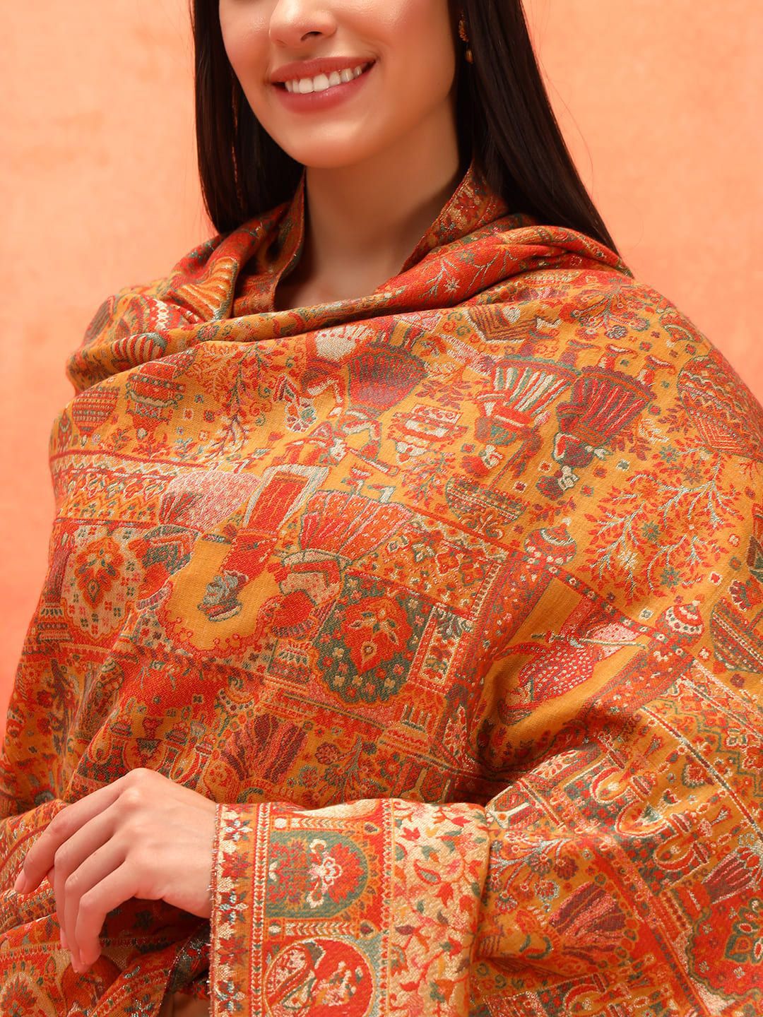 Dhiyona PA Floral Woven Design Shawl