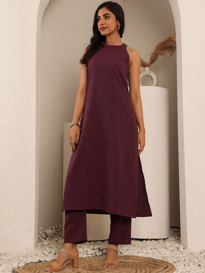 Dhiyona VA Women'sRound Neck Straight Kurta With Trouser