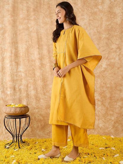 Yoke Design Straight Gotta Patti Kurta with Palazzo & Dupatta
