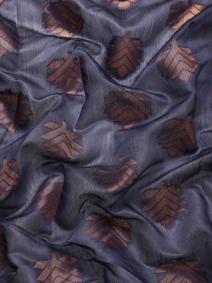 Dhiyona GR Women's Tahira Berry Blue Silk Blend Saree