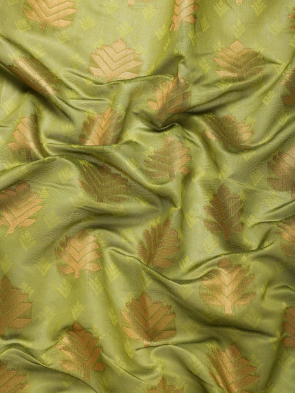 Dhiyona GR Women's Tahira Parrot Green Silk Blend Saree