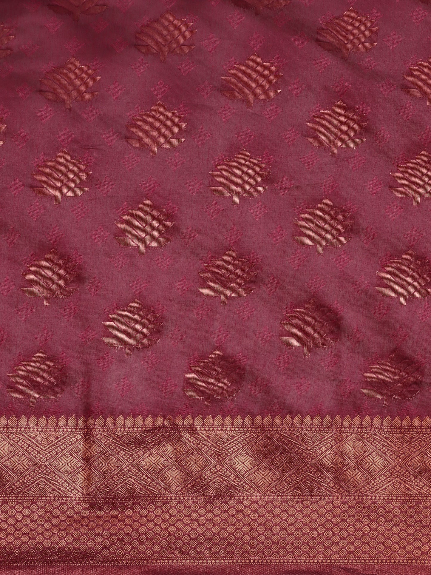 Dhiyona GR Women's Tahira Magenta Pink Silk Blend Saree