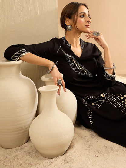 Dhiyona IE Women Printed Regular Kurta with Trousers