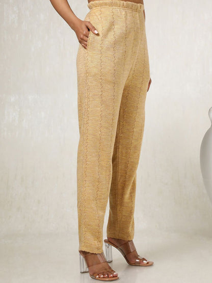 Dhiyona SO Women's Self-Design Ethnic Motifs Mandarin Collar Straight Kurta with Trousers & With Dupatta