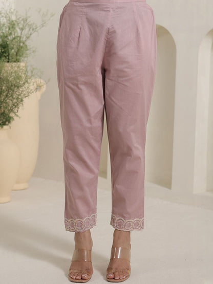 Women Floral Embroidered Sequinned Pure Cotton Kurta with Trousers & Dupatta