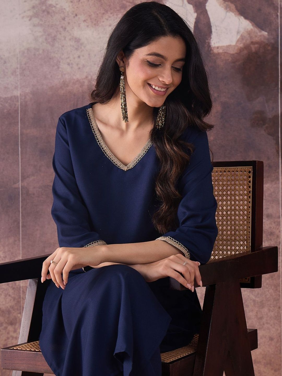 Regular Gotta Patti Kurta with Trousers