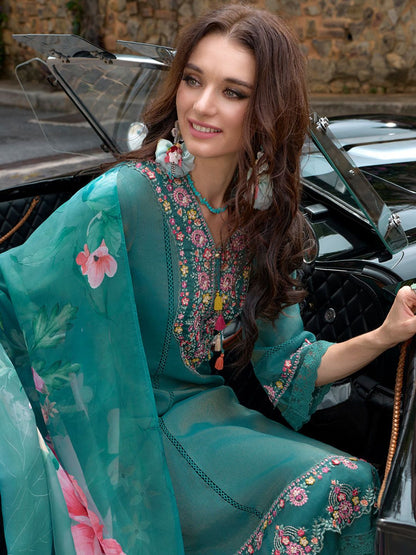 Women Floral Embroidered Regular Thread Work Kurta with Trousers & With Dupatta