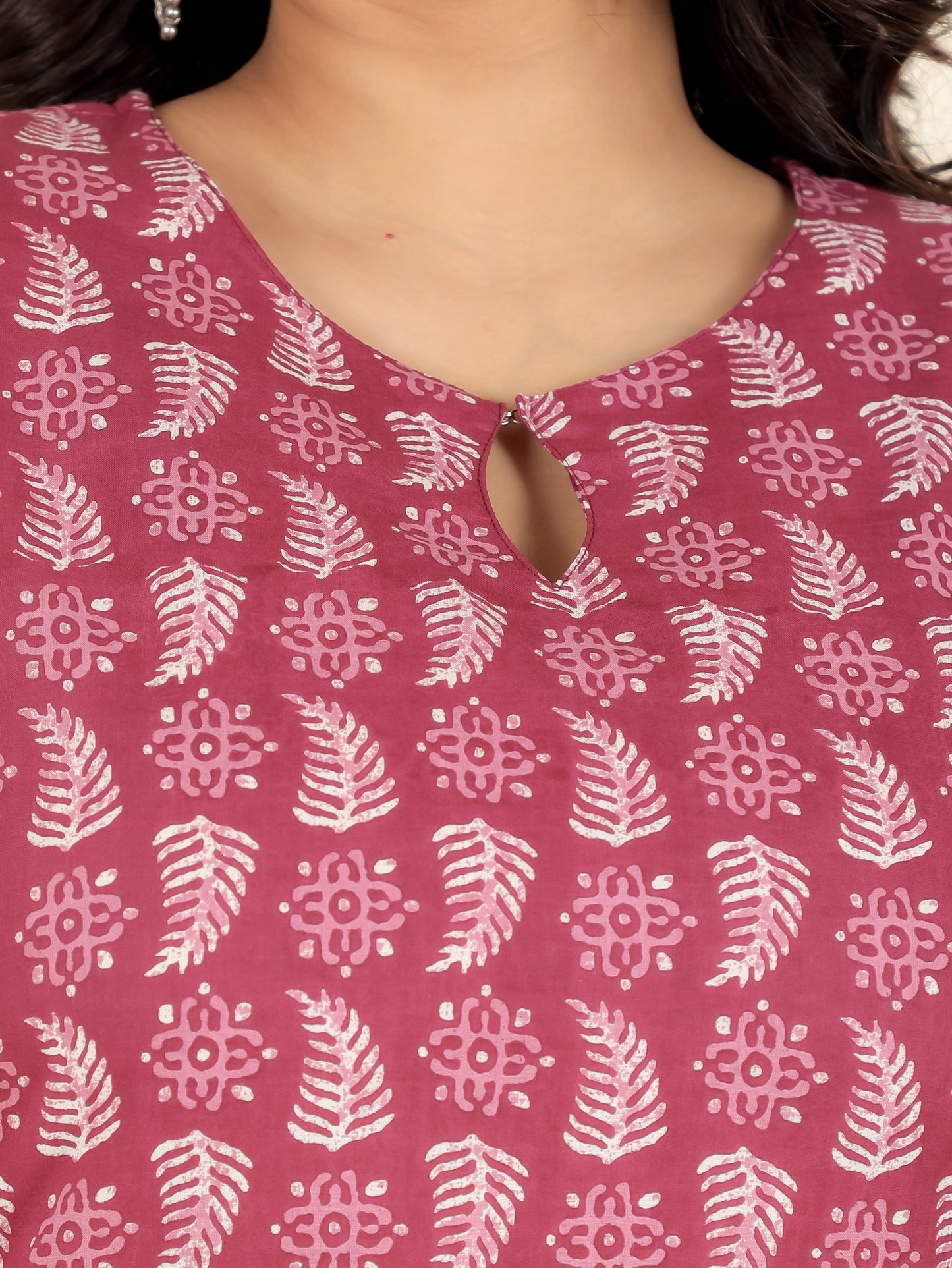 Women's Cotton Red Straight Kurta