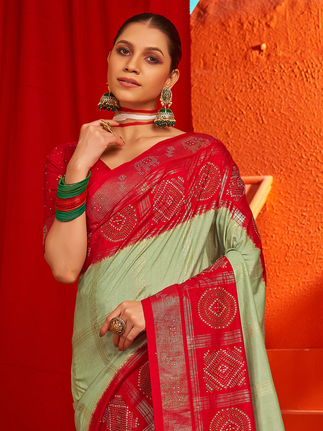 Women's Tussar Silk Red Woven Design Designer Saree With Blouse Piece