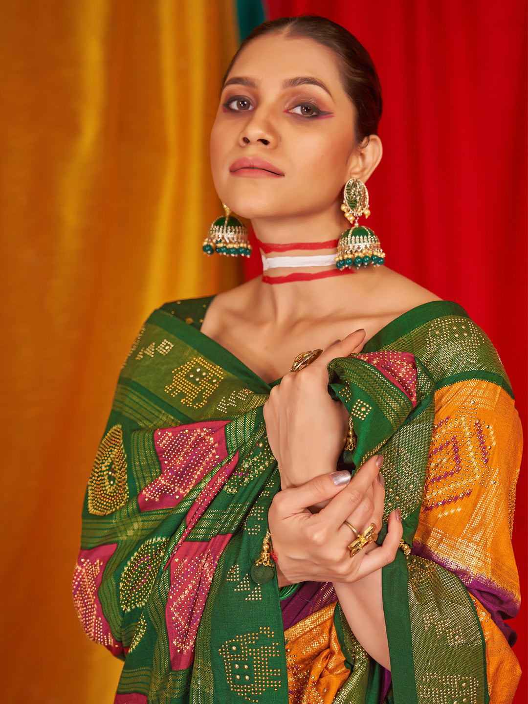 Women's Tussar Silk Green Woven Design Designer Saree With Blouse Piece