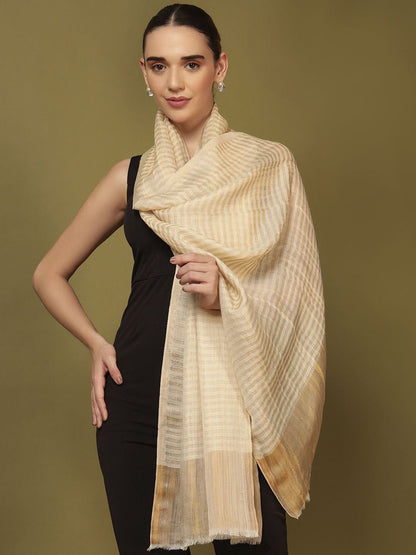Dhiyona PA Striped Woven Design Shawl