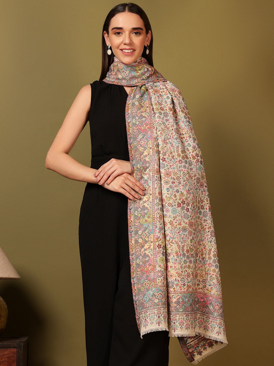 Dhiyona PA Floral Woven Design Shawl