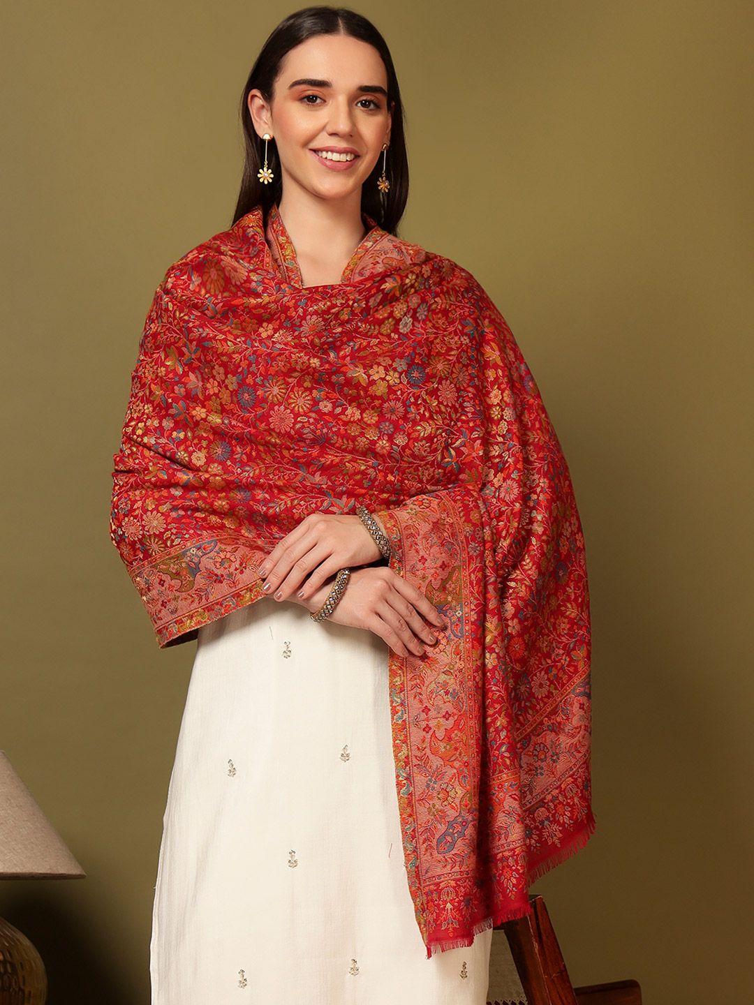 Dhiyona PA Floral Woven Design Shawl