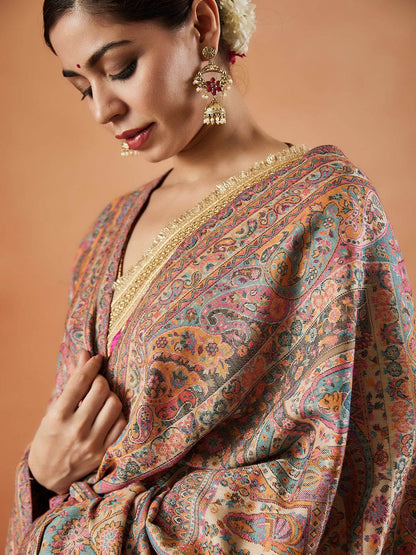 Dhiyona PA Ethnic Motifs Woven Design Shawl