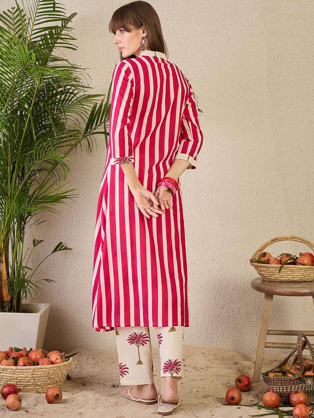 Printed Pure Cotton Kurta with Trousers