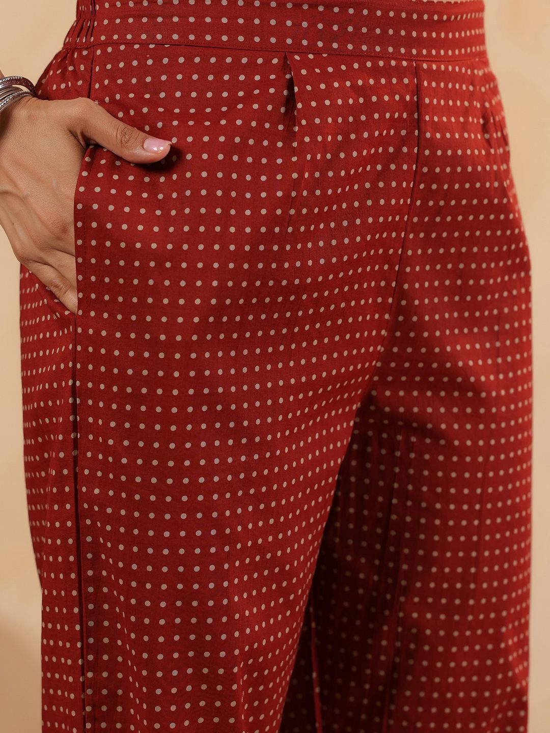 Women Ethnic Motifs Printed Cotton Kurta with Trousers & Dupatta