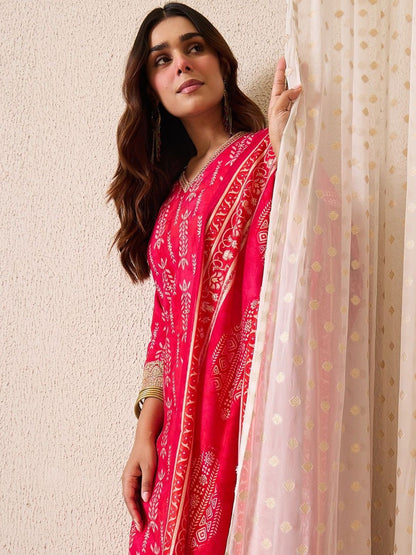 Women Ethnic Motifs Printed Regular Kurta with Trousers & Dupatta