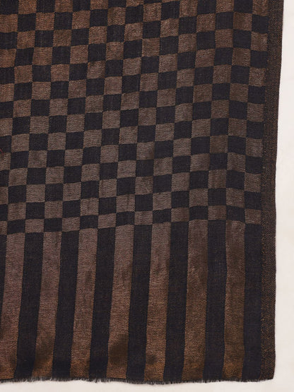 Dhiyona PA Checked Woven Design Shawl