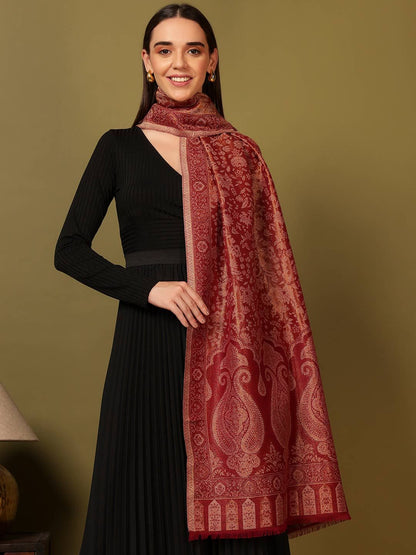 Dhiyona PA Paisley Woven Design Hunar Zari Kaani Shawl