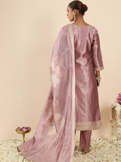 Women Ethnic Motifs Regular Kurta with Trousers & With Dupatta