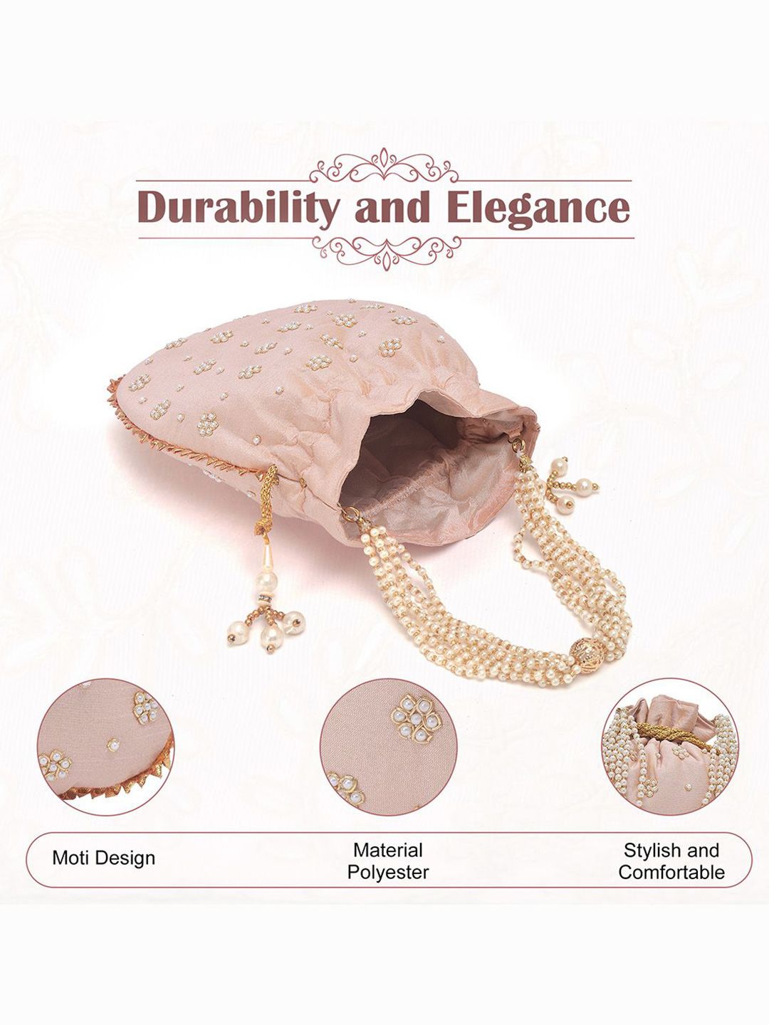 Dhiyona NR Set Of 2 Embroidered Potli Clutches