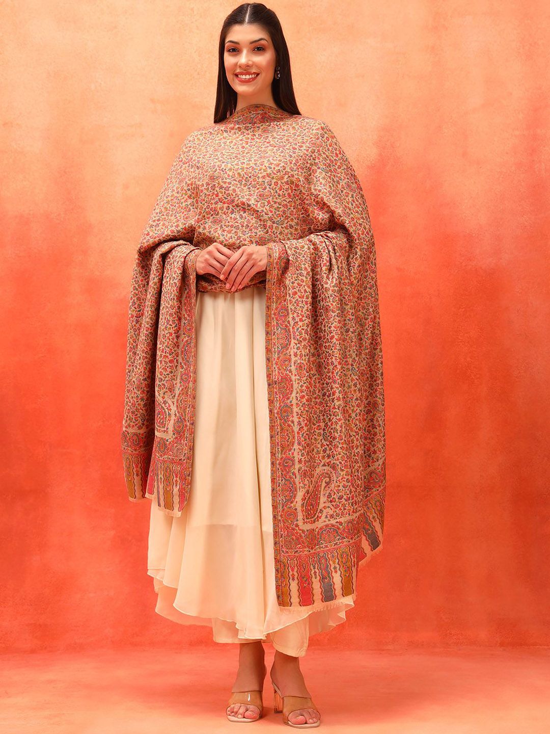 Dhiyona PA Floral & Paisley Woven Design Woollen Shawl