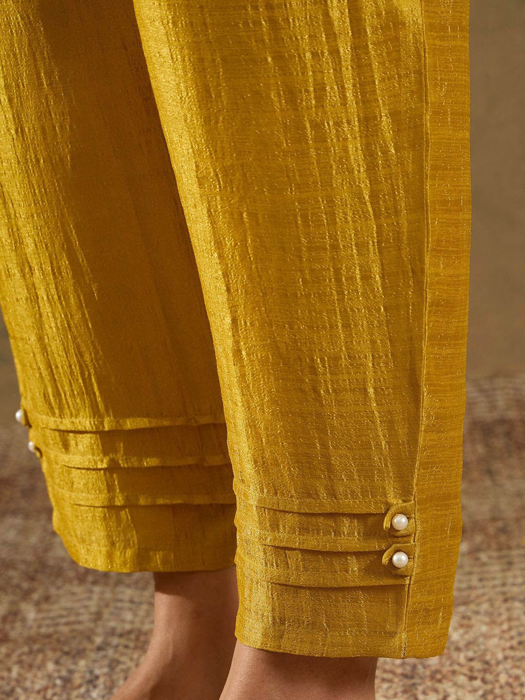 Ethnic Motifs Embroidered Regular Straight Kurta with Trousers & Dupatta