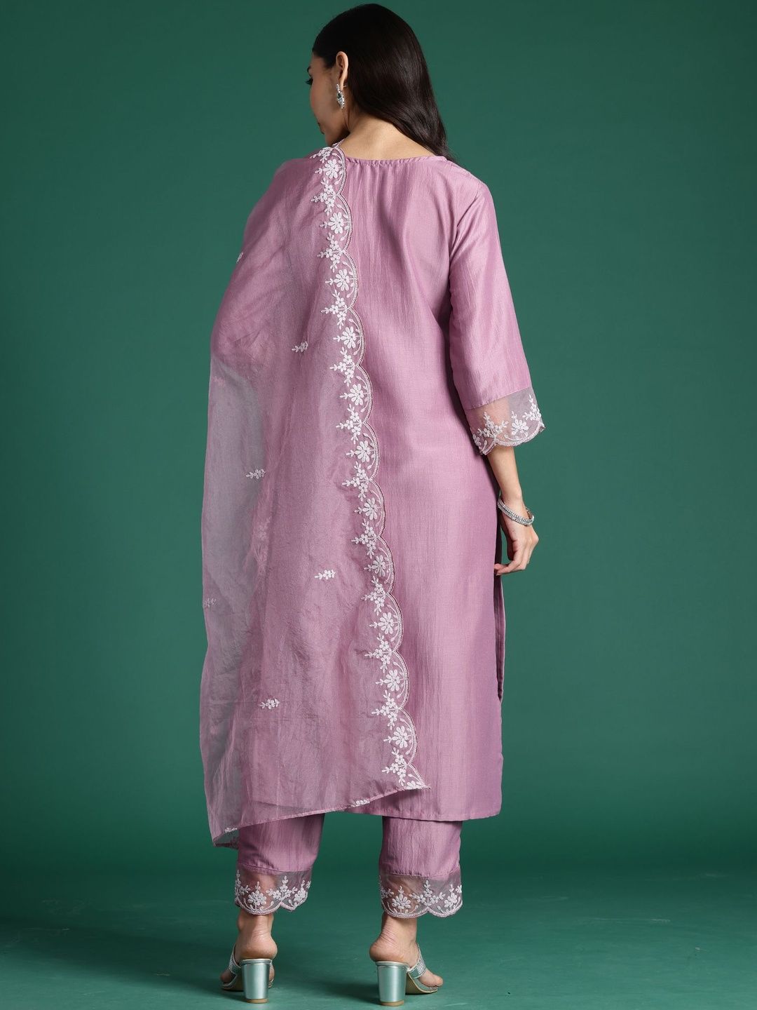 Women Ethnic Motifs Embroidered Kurta with Trousers & Dupatta