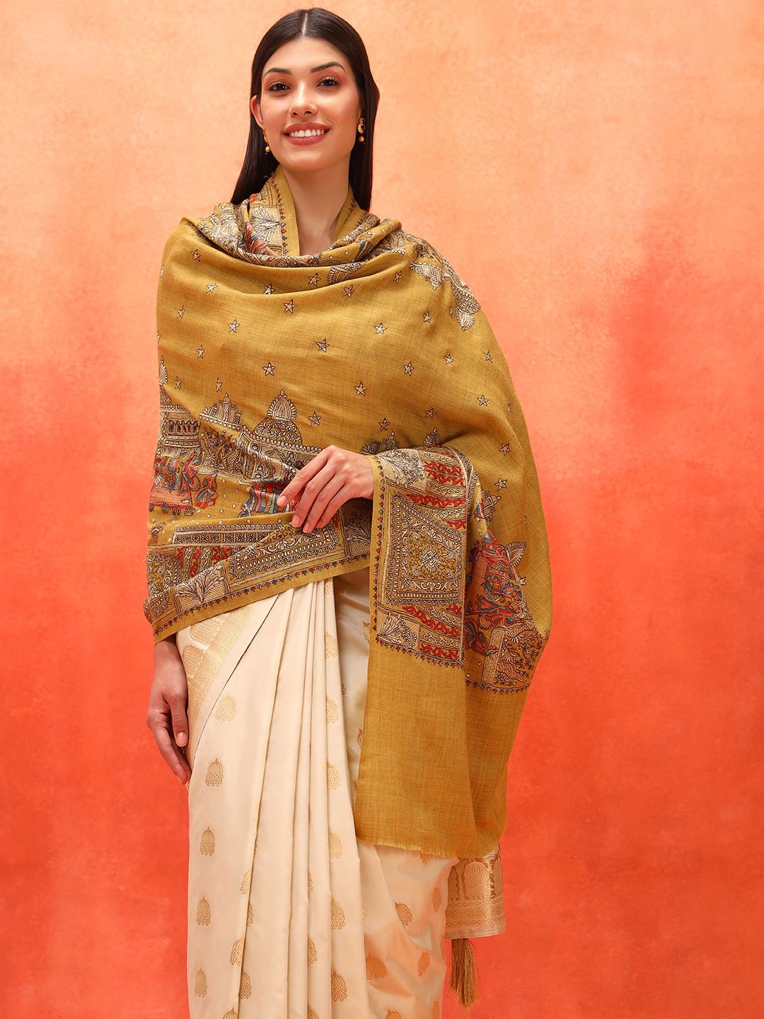 Dhiyona PA Paisley Embroidered Shawl