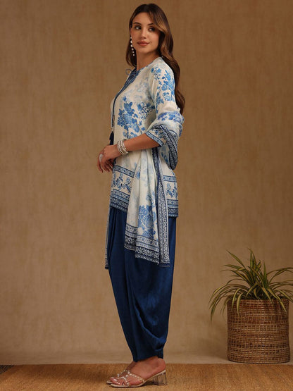Dhiyona SO Women's Women Floral Printed Kurti with Patiala & Dupatta