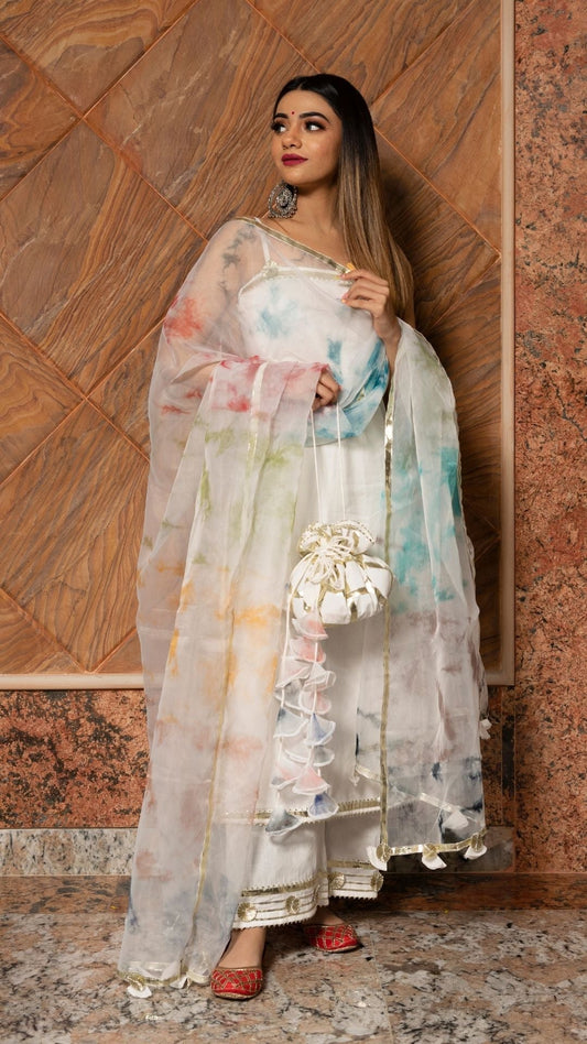 Holi White Suit Set