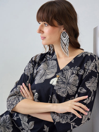 Women Floral Printed Regular Pure Cotton Kurta with Trousers