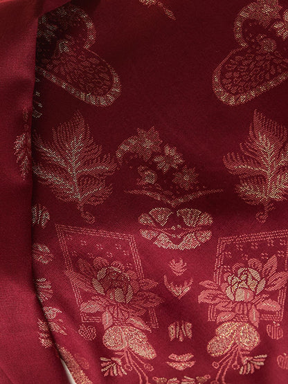 Dhiyona PA Floral Woven Design Gulab Kaani Woolen Shawl