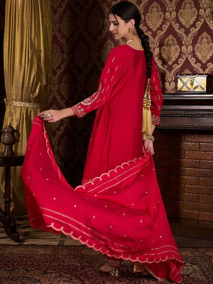 Dhiyona CH Embroidered Kurta with Salwar and Dupatta