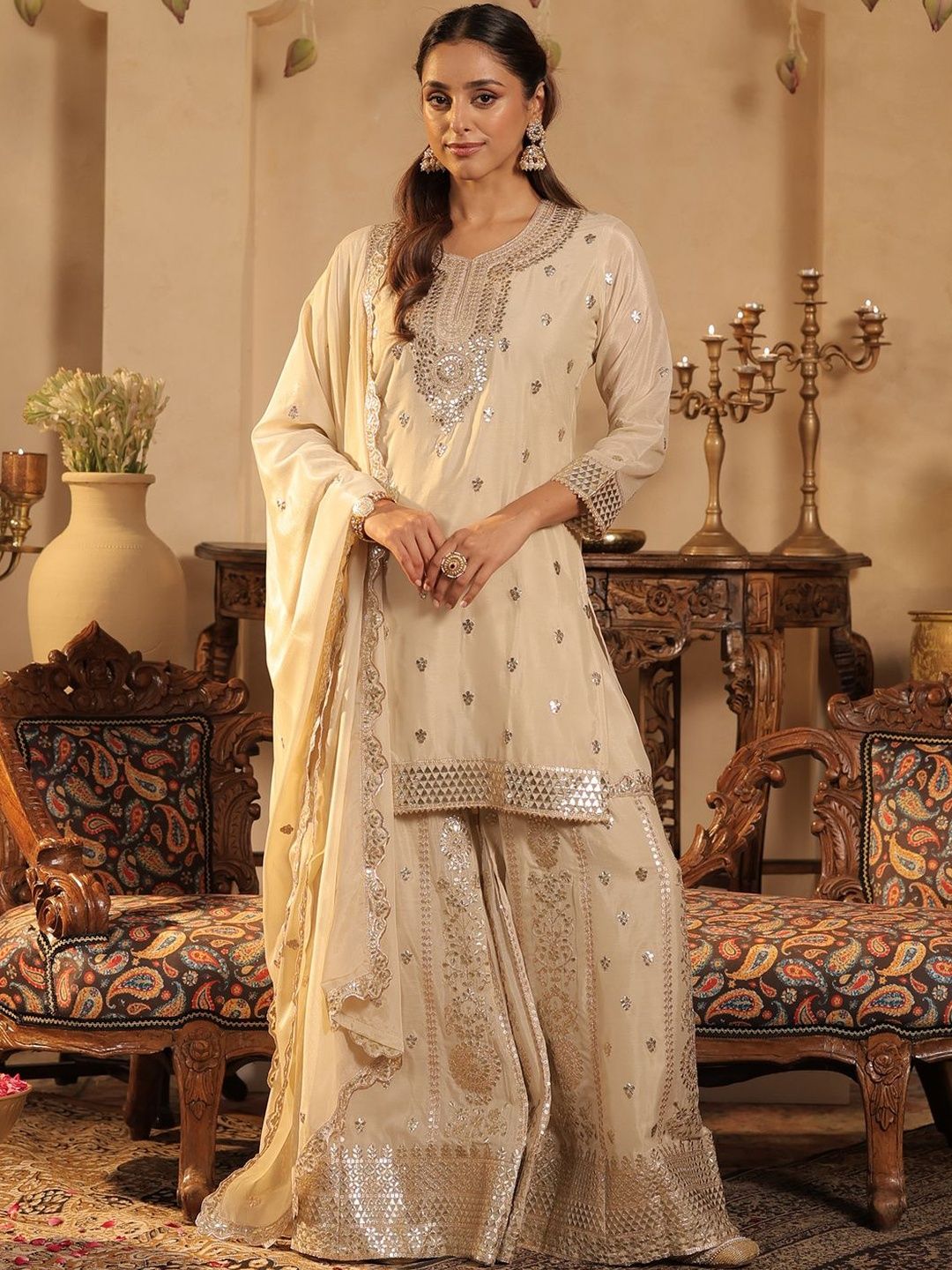 Women Ethnic Motifs Printed Kurta with Palazzo & Dupatta