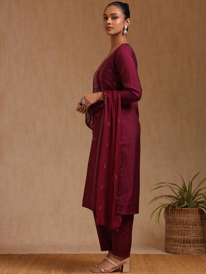 Dhiyona SO Women's Women Sequinned Kurta with Trousers & Dupatta