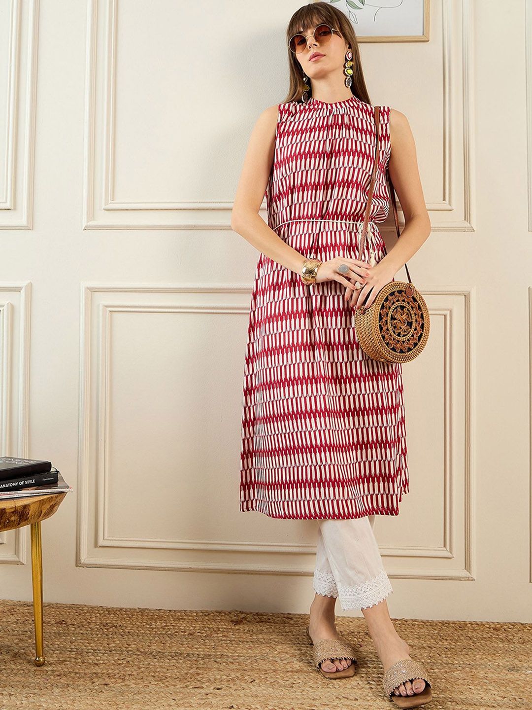 Dhiyona IE Geometric Printed A-line Kurta