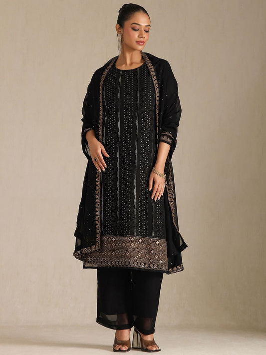 Dhiyona SO Women's Women Ethnic Motifs Embroidered Kurta with Trousers With Dupatta Kurta Sets