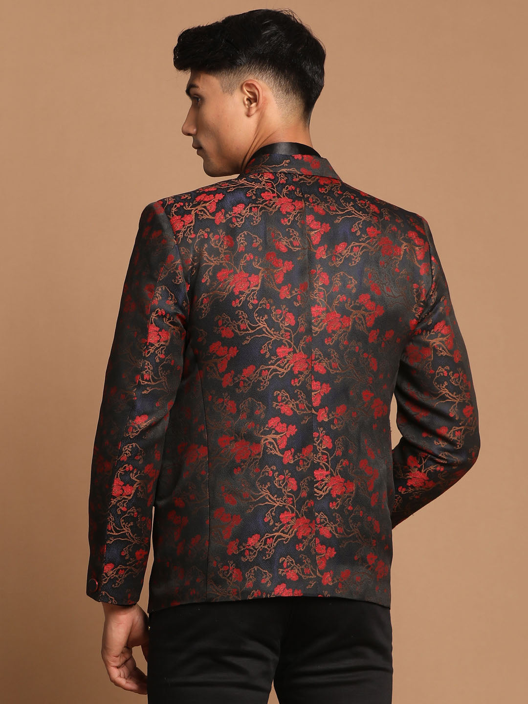 Men's Black Silk Blend Blazer Blazer