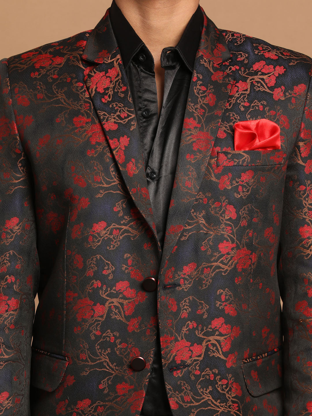Men's Black Silk Blend Blazer Blazer
