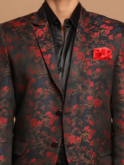 Men's Black Silk Blend Blazer Blazer