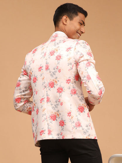 Men's Peach Satin Twill Blazer Blazer