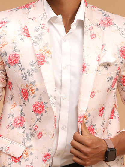 Men's Peach Satin Twill Blazer Blazer