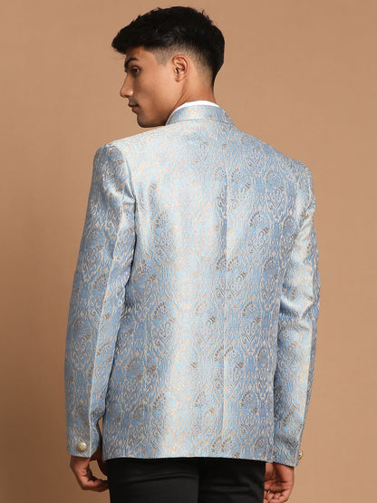 Men's Grey Silk Blend Blazer Blazer